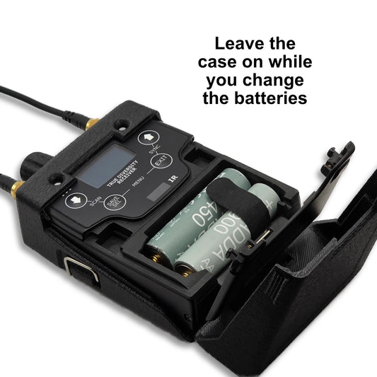 Wisycom MPR50 IEM with a CrabShell Case - open hatch