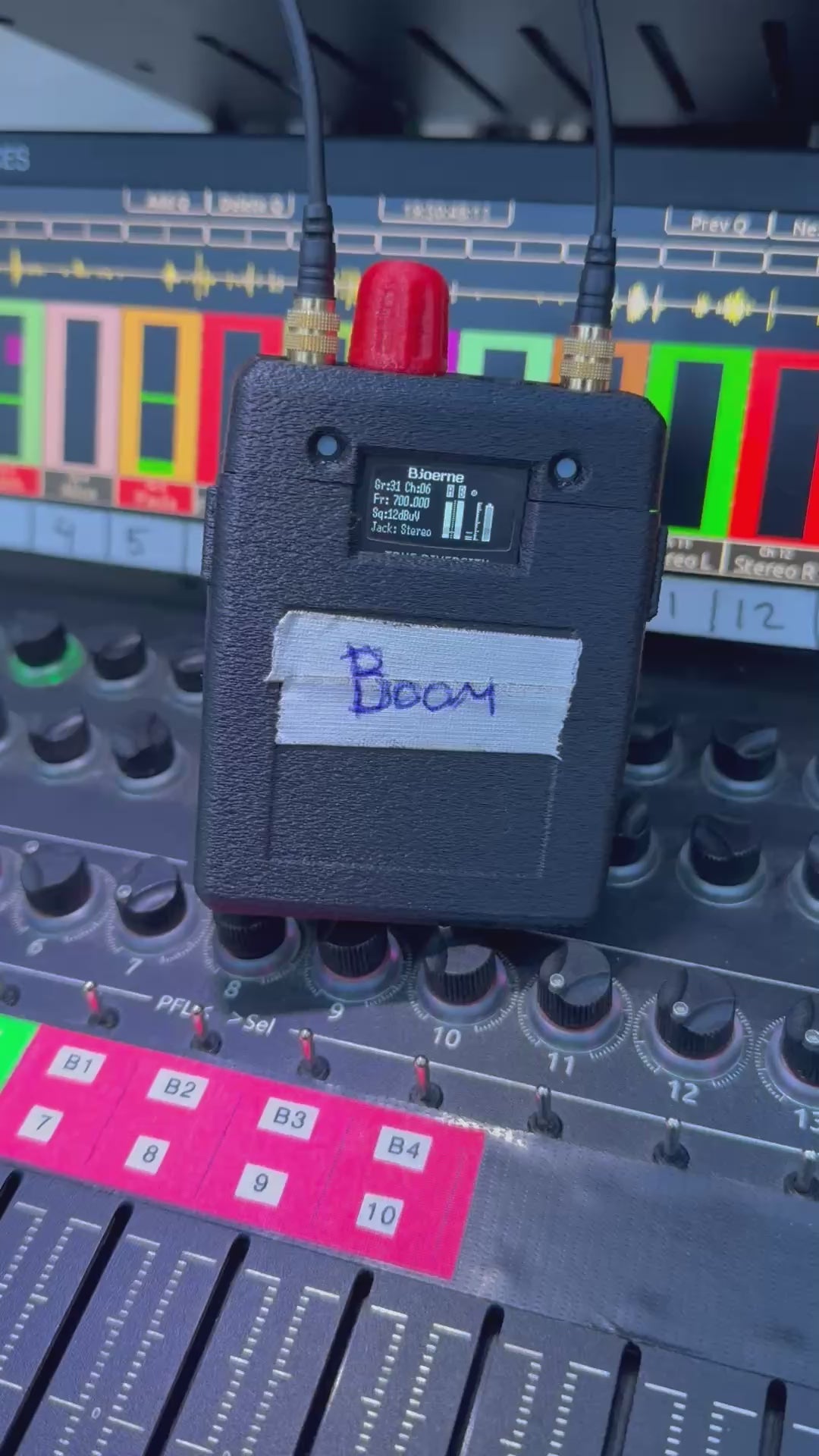 Wisycom MPR50 IEM with a CrabShell Case on a Sound Devices CL-16 - Video